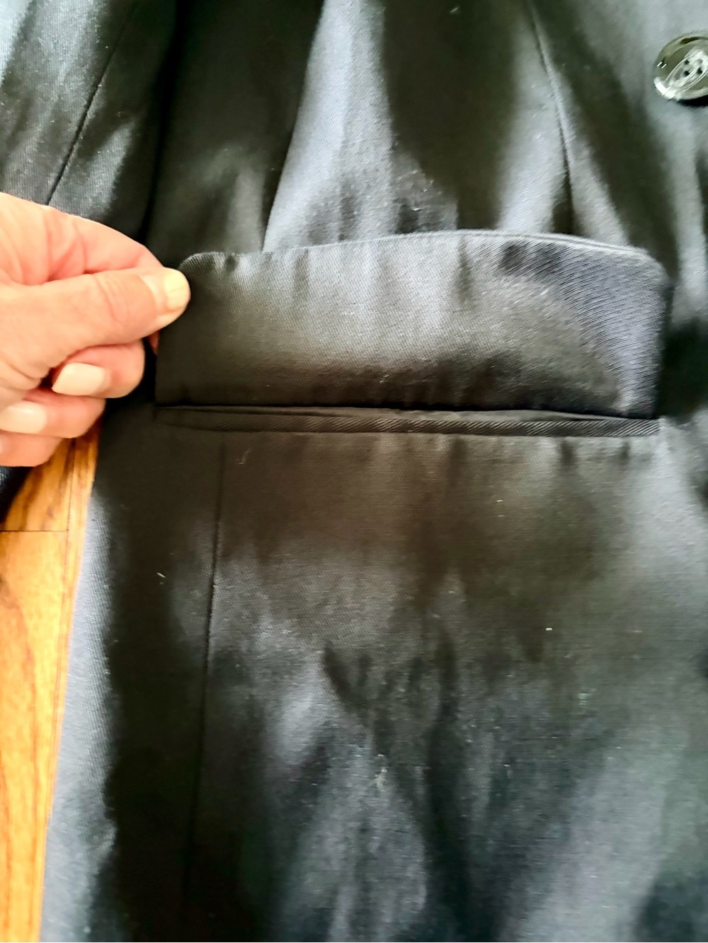& Other Stories Navy Double-Breasted Blazer - Picture 4 of 10